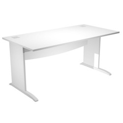 Scrivania Operativa Agorà Basic - fianchi a L melaminico - 160 x 80 x H 73 cm - bianco