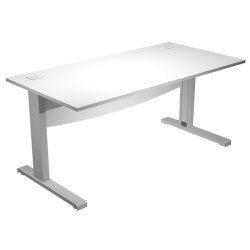 Scrivania Operativa Agorà Basic - fianchi a L metallo - 160 x 80 x L 73 cm - bianco