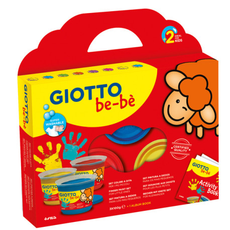 Supercolori a dita - 100 ml  - rosso, blu, giallo - Giotto - conf. 3 pezzi