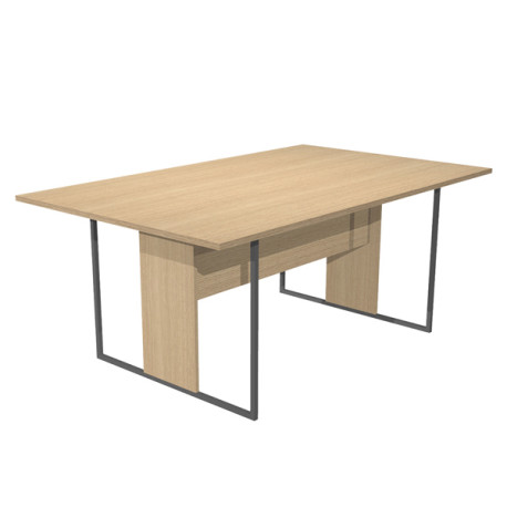 Scrivania singola Essence - 160 x 80 cm - Rovere - Gamba antracite