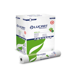 Lenzuolino medico Eco 80 - diametro 14,3 cm - 59 cm x 80 mt - bianco - Lucart