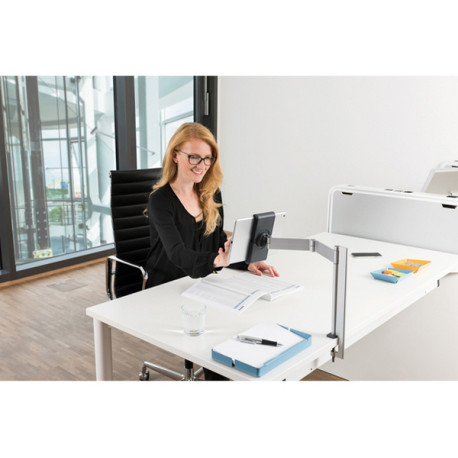 Supporto da tavolo per tablet - morsetto e braccio estensibile - Tablet Holder Table Clamp - da 7" a 13" - Durable
