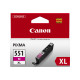 Canon CLI-551M XL - 11 ml - Alta resa - magenta - originale - blister con sicurezza - serbatoio inchiostro - per PIXMA iP8750, 