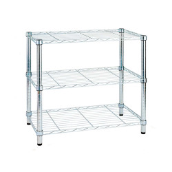 Libreria Archimede Light - 3 ripiani - acciaio cromato - 36x60x75 cm - Serena Group