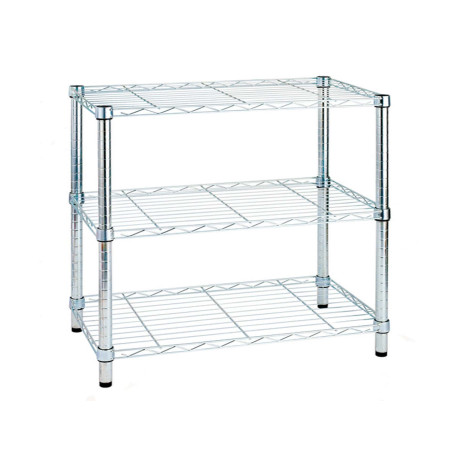 Libreria Archimede Light - 3 ripiani - acciaio cromato - 36x60x75 cm - Serena Group