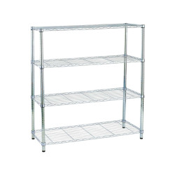Libreria Archimede Light - 4 ripiani - acciaio cromato - 36 x 90 x 137 cm - Serena Group