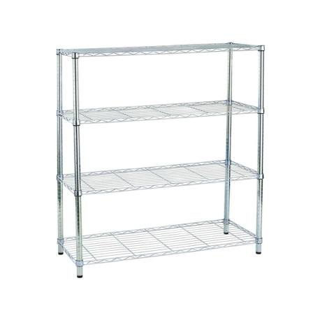 Libreria Archimede Light - 4 ripiani - acciaio cromato - 36 x 90 x 137 cm - Serena Group