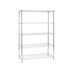 Libreria Archimede Light - 5 ripiani - acciaio cromato - 36x90x177 cm - Serena Group
