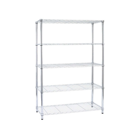 Libreria Archimede Light - 5 ripiani - acciaio cromato - 36x90x177 cm - Serena Group