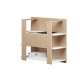 Libreria bassa Concept - 3 ripiani - 100x38,6x124 cm - bianco/rovere