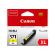 Canon CLI-571Y XL - 11 ml - Alta resa - giallo - originale - serbatoio inchiostro - per PIXMA TS5051, TS5053, TS5055, TS6050, T