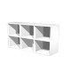 Libreria casellario Rainbow - 6 caselle - 104,1 x 29,2 x 69,8 cm - bianco