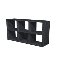 Libreria casellario Rainbow - 6 caselle - 104,1 x 29,2 x 69,8 cm - nero venato