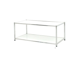 Libreria Easy System - 2 ripiani - acciaio cromato - 80x40x40,5 cm - bianco - Serena Group