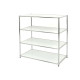 Libreria Easy System - 4 ripiani - acciaio cromato - 80x40x120 cm - bianco - Serena Group