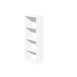 Libreria modulare alta - a giorno - 40 x 32 x 196 cm - bianco