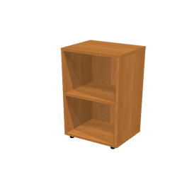 Libreria modulare bassa - a giorno - 40x32x81,5 cm - noce chiaro