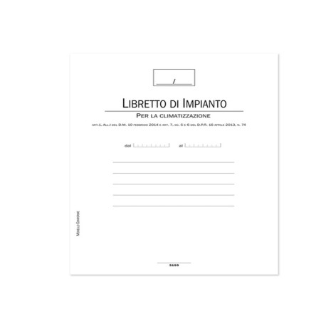 Libretto impianti climatizzazione - 44 pag - DU319300000 - Data Ufficio
