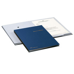 Libro firma - 18 intercalari - 24x34 cm - blu - Fraschini
