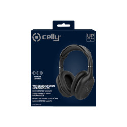 Celly HyperBeat - Cuffie con microfono - on-ear - Bluetooth - senza fili, cablato - jack 3,5 mm - nero
