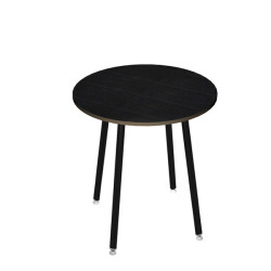 Tavolo alto tondo -  diametro 100 - H 105 cm - nero/nero venato