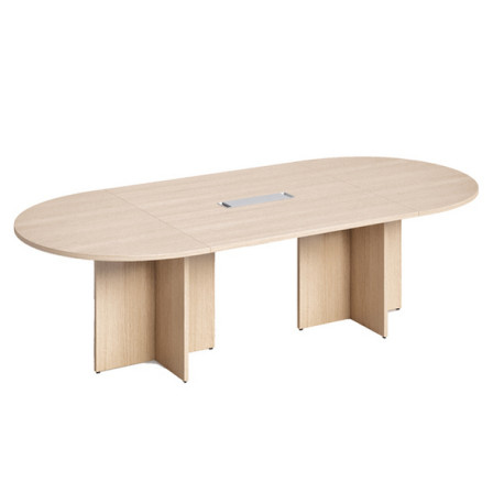 Tavolo riunione Agorà Direction - ovale - 260 x 120 x 73 cm - rovere