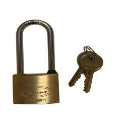 Lucchetto ad arco lungo - 40 mm - acciaio cromato - Metalplus