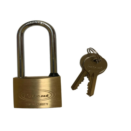 Lucchetto ad arco lungo - 40 mm - acciaio cromato - Metalplus