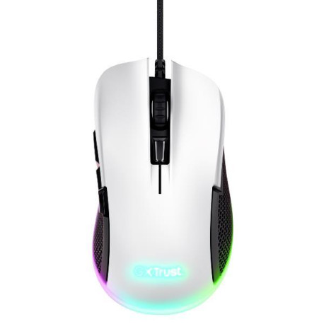 Trust GXT 922 YBAR MOUSE GAMING RGB - 68 PLASTICA RICICLATA - BIANCO