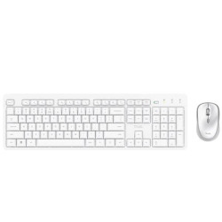 Trust ODY II SET TASTIERA E MOUSE WIRELESS SILENZIOSI - LAYOUT ITALIANO - BIANCO - GARANZIA 5 ANNI