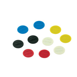 Magneti - diametro 1,3 cm - colori assortiti - Nobo - conf. 10 pezzi