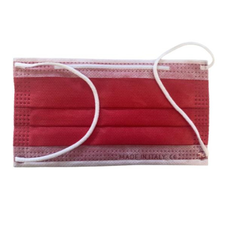 Gima MASCHERINE CHIRURGICHE CEPM - MADE IN ITALY - ROSSO