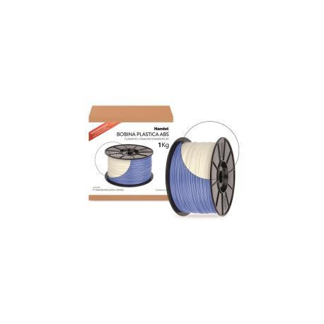 Hamlet HP3DXROLB2WT Bobina 1Kg di filamento universale ABS 1.75mm Termosensibile da blu a bianco