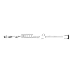 Honeywell - Cavo seriale - DB-9 (F) - 5 V - 5 m - avvolto a spirale - nero - per Thor VM1A