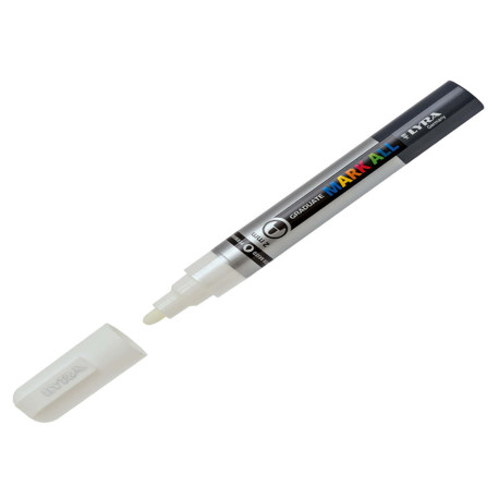 Marcatore a base d'acqua Graduate Mark All  - punta tonda 2mm - bianco - Lyra