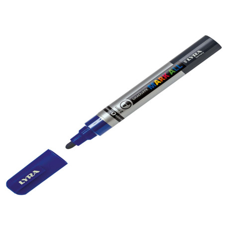 Marcatore a base d'acqua Graduate Mark All  - punta tonda 2mm - blu - Lyra
