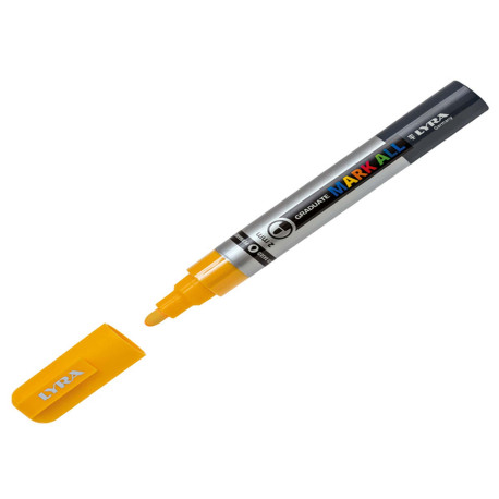 Marcatore a base d'acqua Graduate Mark All  - punta tonda 2mm - giallo - Lyra