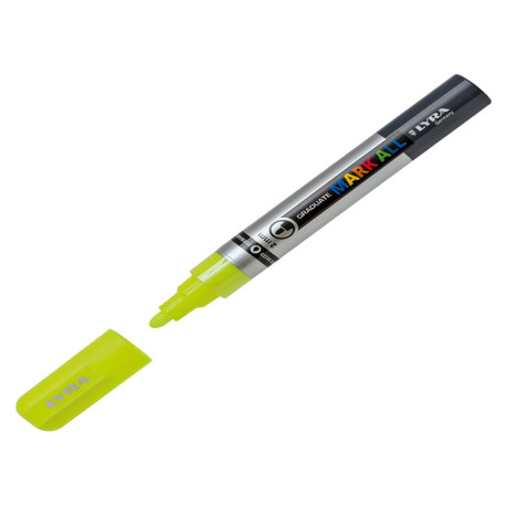 Marcatore a base d'acqua Graduate Mark All  - punta tonda 2mm - giallo fluo - Lyra
