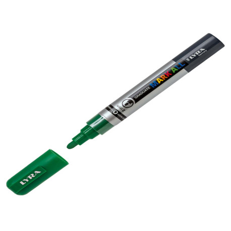 Marcatore a base d'acqua Graduate Mark All  - punta tonda 2mm - verde prato - Lyra