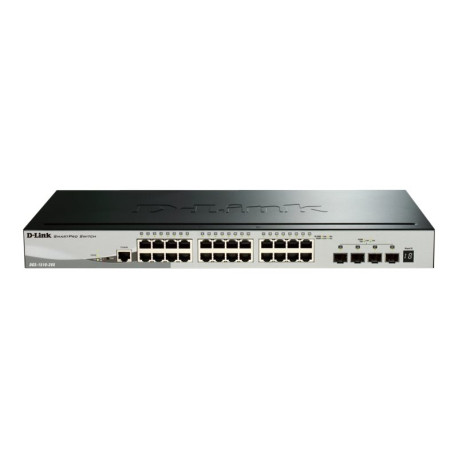 D-Link SmartPro DGS-1510-28X - Switch - L3 - gestito - 24 x 10/100/1000 + 4 x 10 Gigabit SFP+ - desktop, montabile su rack