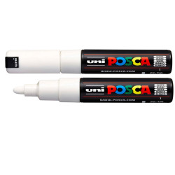 Marcatore a base d'acqua Uni Posca  PC7M - punta tonda large 4,5 mm-5,5mm - bianco - Uni Mitsubishi