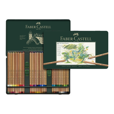 Faber-Castell PITT artist - Pastello colorato - pastello chiaro - colori assortiti - 4.3 mm (pacchetto di 60)