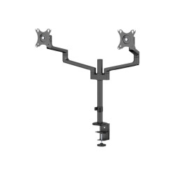 Neomounts DS60-425BL2 - Kit montaggio (braccio snodato) - video full-motion - per 2 monitor - acciaio - nero - dimensione scher