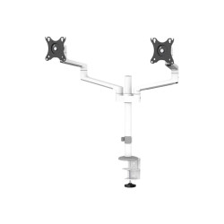 Neomounts DS60-425WH2 - Kit montaggio (braccio snodato) - video full-motion - per 2 monitor - acciaio - bianco - dimensione sch