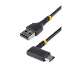 Startech Cavo da USB-A a USB-C a 90 da 15 cm - Cavetto di Ricarica Veloce USB Tipo C per uso intensivo - Cavo Dati da USB 2.0 T