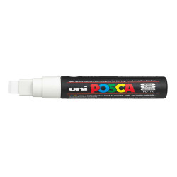Marcatore a base d'acqua Uni Posca PC17K - punta extra large a scalpello 15,0mm  - bianco - Uni Mitsubishi