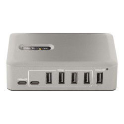 StarTech.com 10-Port USB-C Hub, 8x USB-A + 2x USB-C, Self-Powered w/ 65W Power Supply, USB 3.1 10Gbps Hub w/ BC1.2 Charging, De