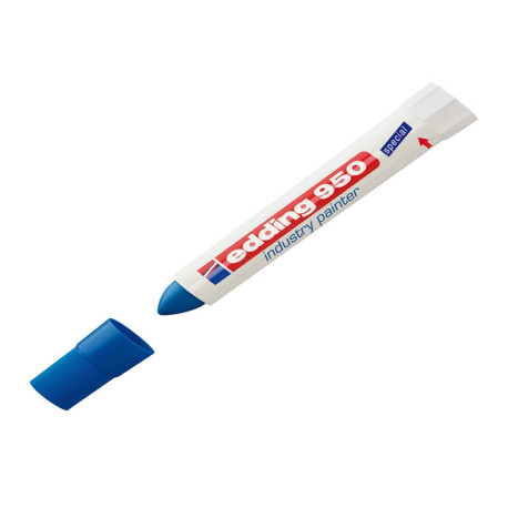 Marcatore a cera 950 - punta tonda - 10 mm - blu - Edding