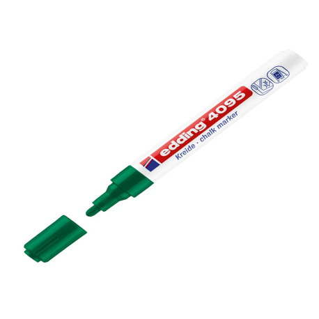 Marcatore a gesso liquido 4095 - punta tonda - da 2 a 3mm - verde - Edding