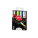 Marcatore a gesso liquido Uni Chalk Marker - punta tonda 1,80 - 2,50 mm - Uni Mitsubishi - busta 4 pezzi